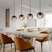 HÄNGELEUCHTE Metall Schwarz Matt Grau - Grau, Glas (80/17/120cm) - Globo Lighting