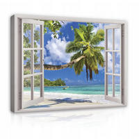 BILDER auf Leinwand Strand Meer Modern 80x60 - Multicolor, Holzwerkstoff (80/60cm) - Wallarena