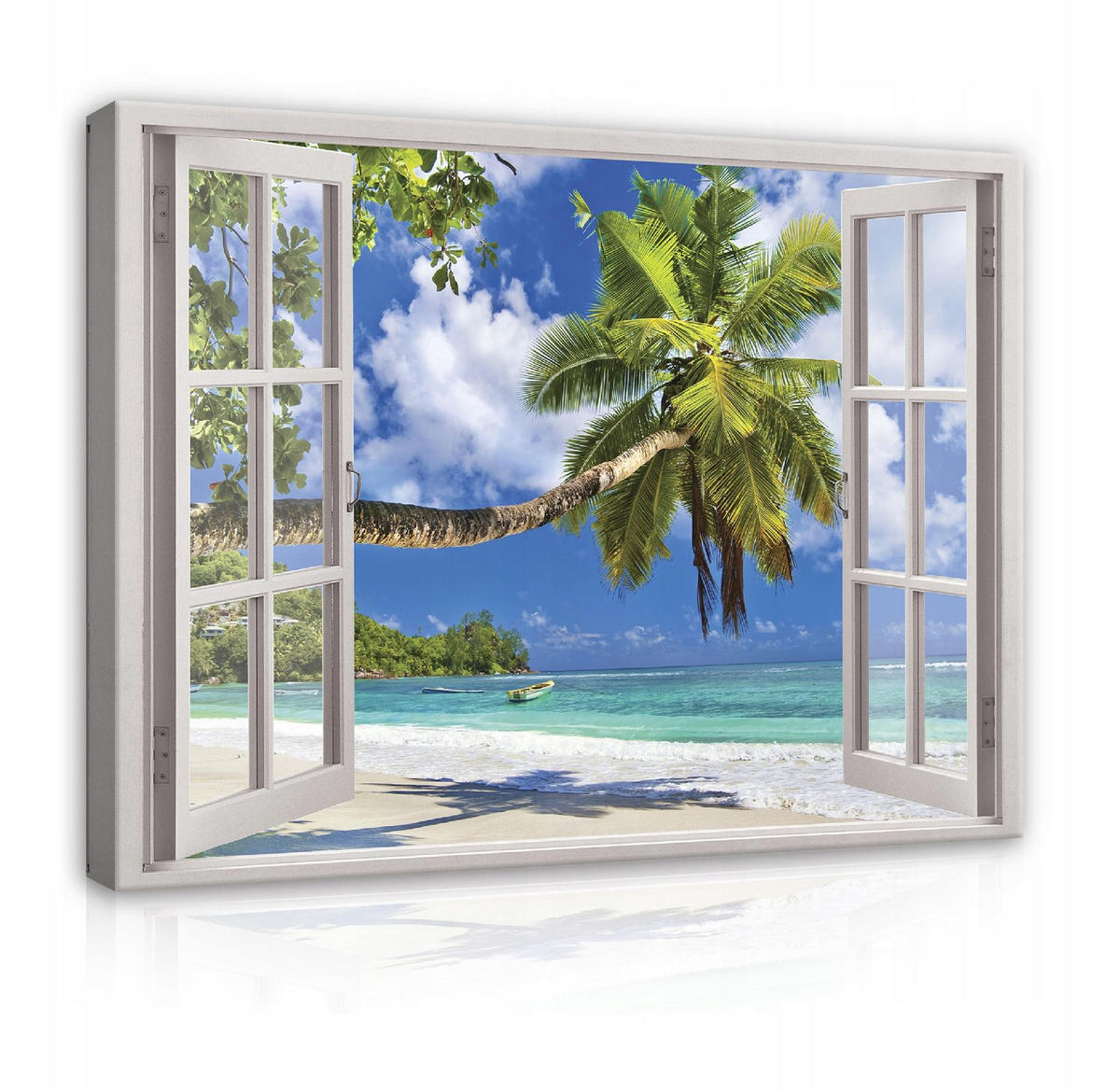 BILDER auf Leinwand Strand Meer Modern 80x60 - Multicolor, Holzwerkstoff (80/60cm) - Wallarena