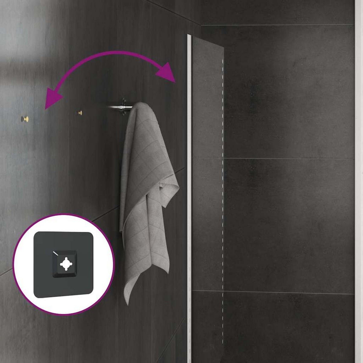 LED-BADSPIEGEL 50x50 cm - Transparent, Glas (50/50/50cm) - furnicato