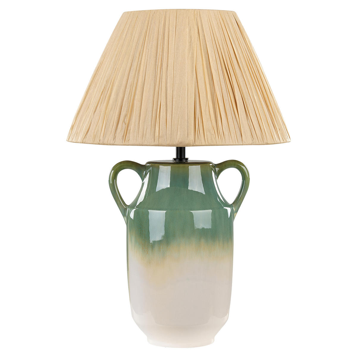 TISCHLAMPE Limones 36/36/53 cm - Grün, Keramik (36/36/53cm) - Beliani