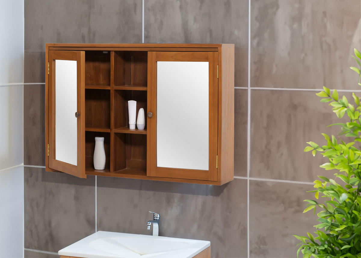 SPIEGELSCHRANK Braun - Braun, Holz (100/70/20cm) - MCW