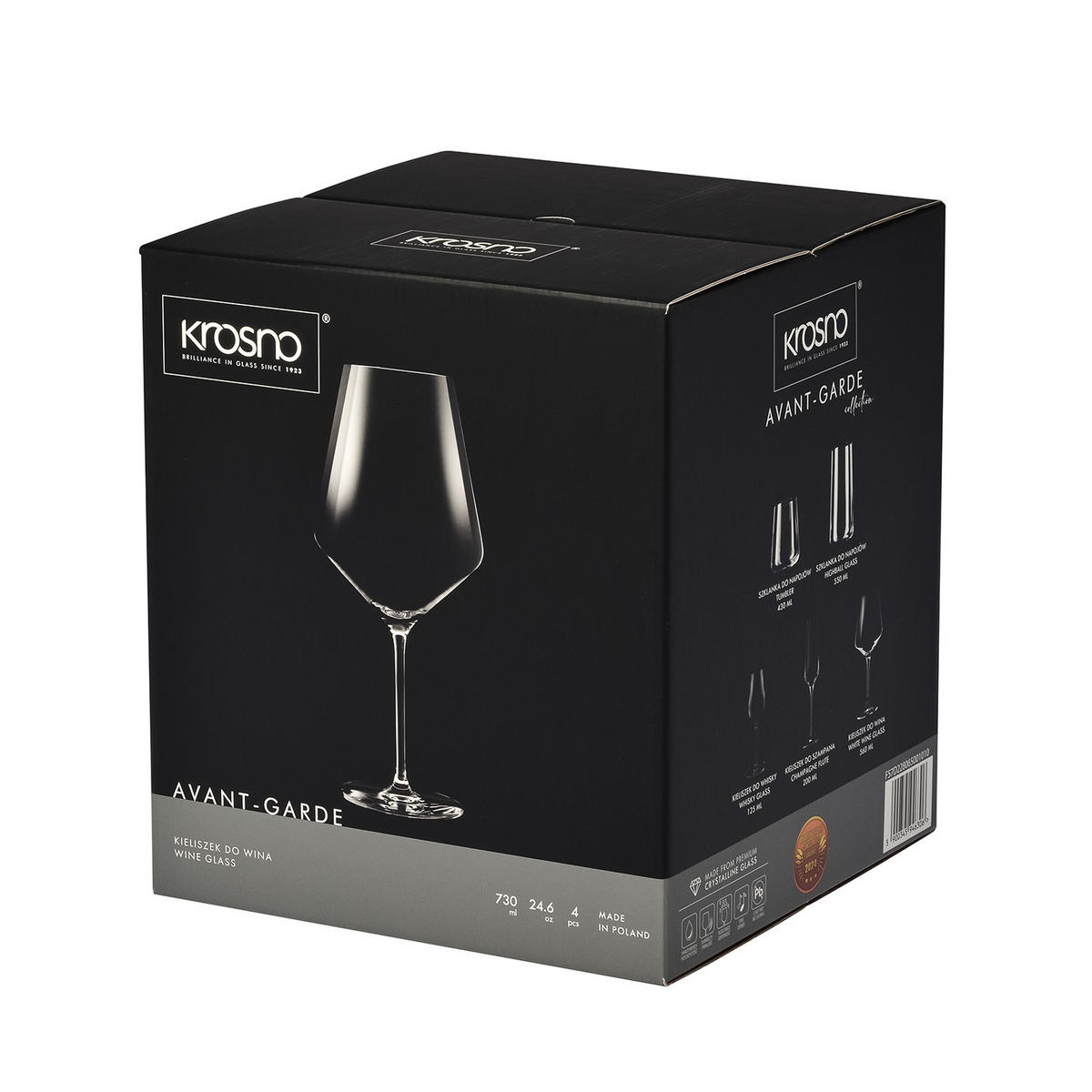 ROTWEINGLÄSER, 4er-Set, 730 ml - Transparent, Glas (0.73L) - Krosno Glass