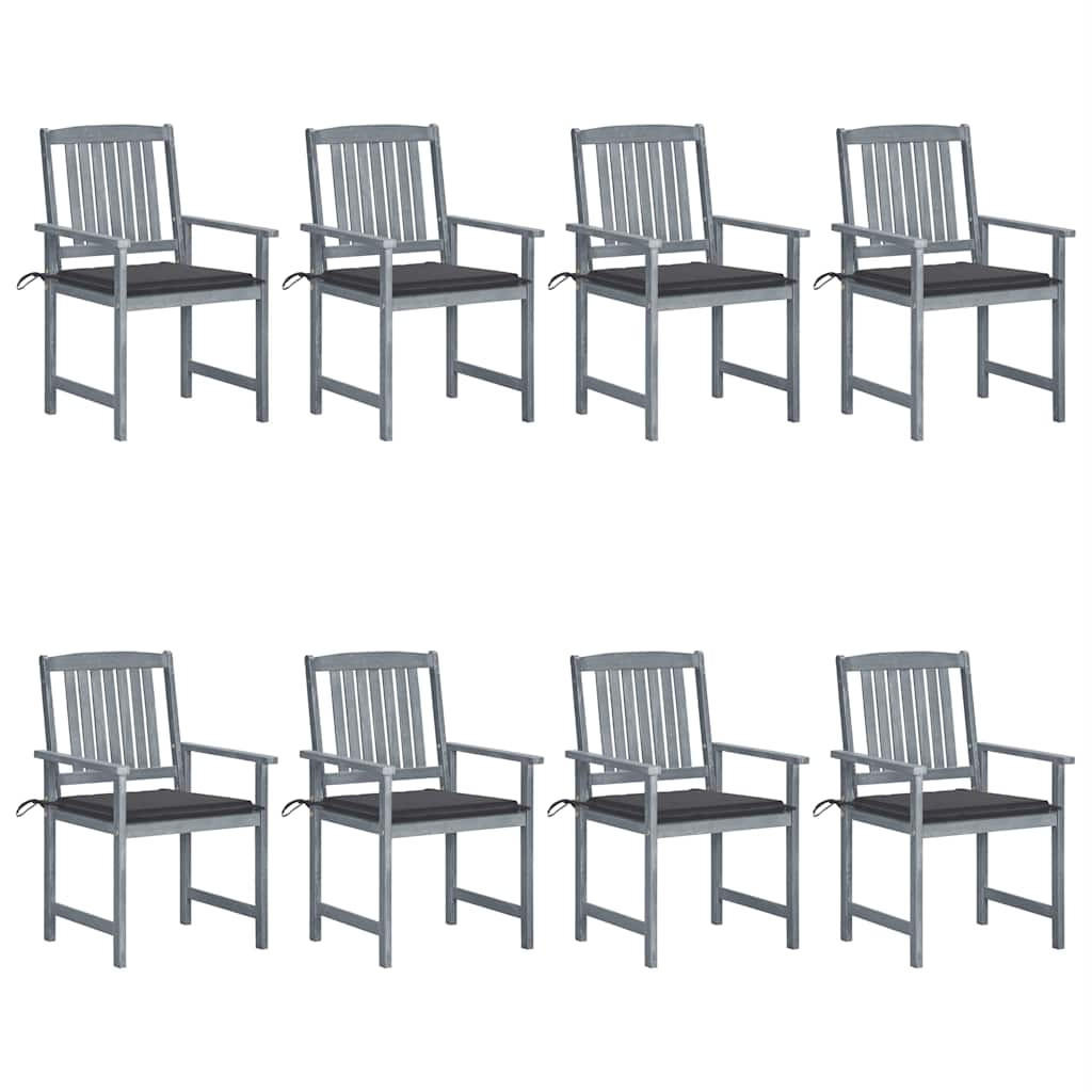 furnicato Gartenstühle Grau 61x92x57 cm