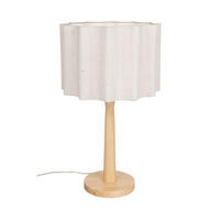 TISCHLAMPE Scallop Natur - Naturfarben, Holz (30/30/51cm) - Dutchbone