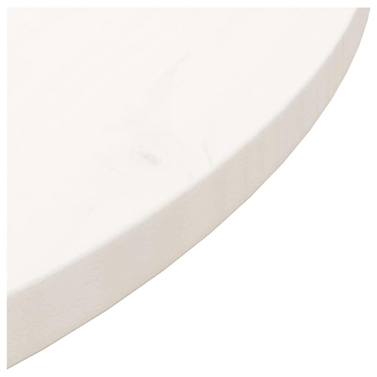 TISCHPLATTE Rund Weiss Ø70/3 Cm Massivholz Kiefer - Weiß, Holz (70/70/3cm) - vidaXL