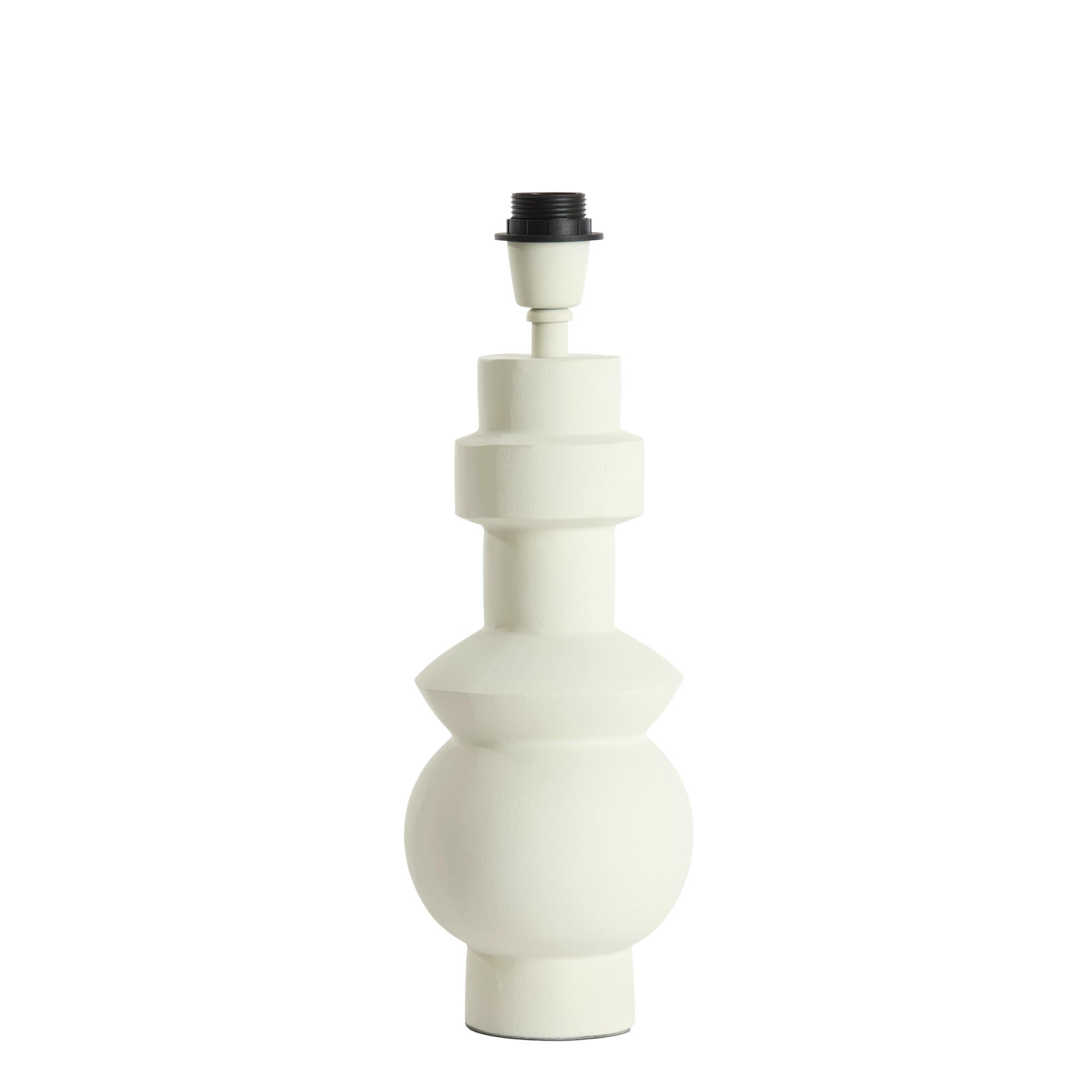 LAMPENFUSS Esino Weiß 15/15/38 cm - Weiß, Metall (15/15/38cm) - Light & Living