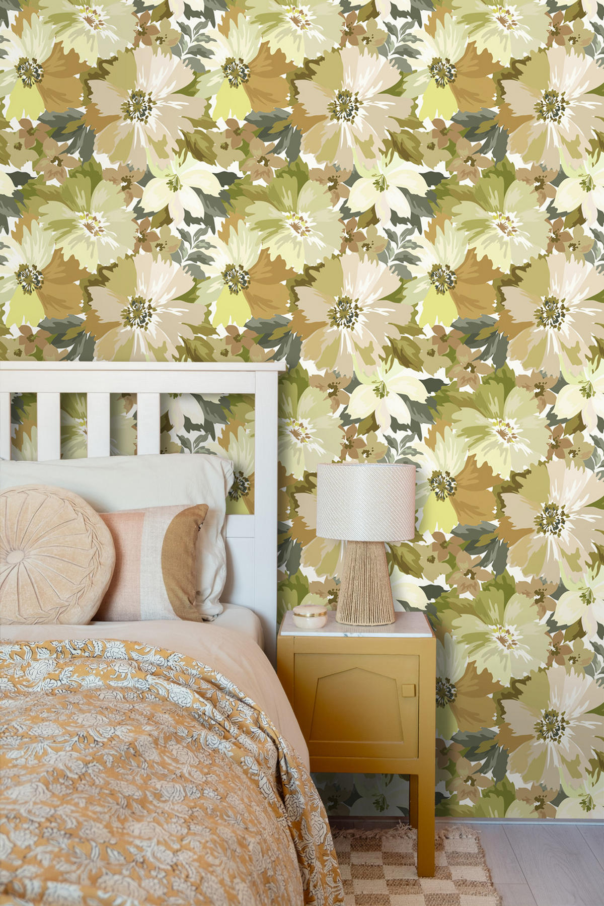 TAPETE Blumen 50 x 900 cm - Grün, Papier (50/900cm) - ESTAhome