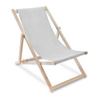 HOLZLIEGESTUHL klappbar Buchenholz Cord-Gewebe Storm Gray M - Hellgrau/Grau, Holz/Textil (54/85/92cm) - Dreamroots