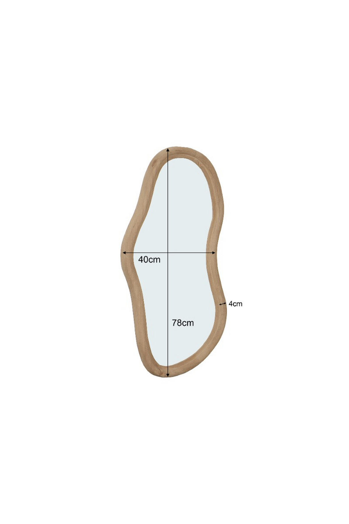 SPIEGEL Sophie Braun 4/42/78 cm - Braun, Glas (42/78/4cm) - Livingfurn