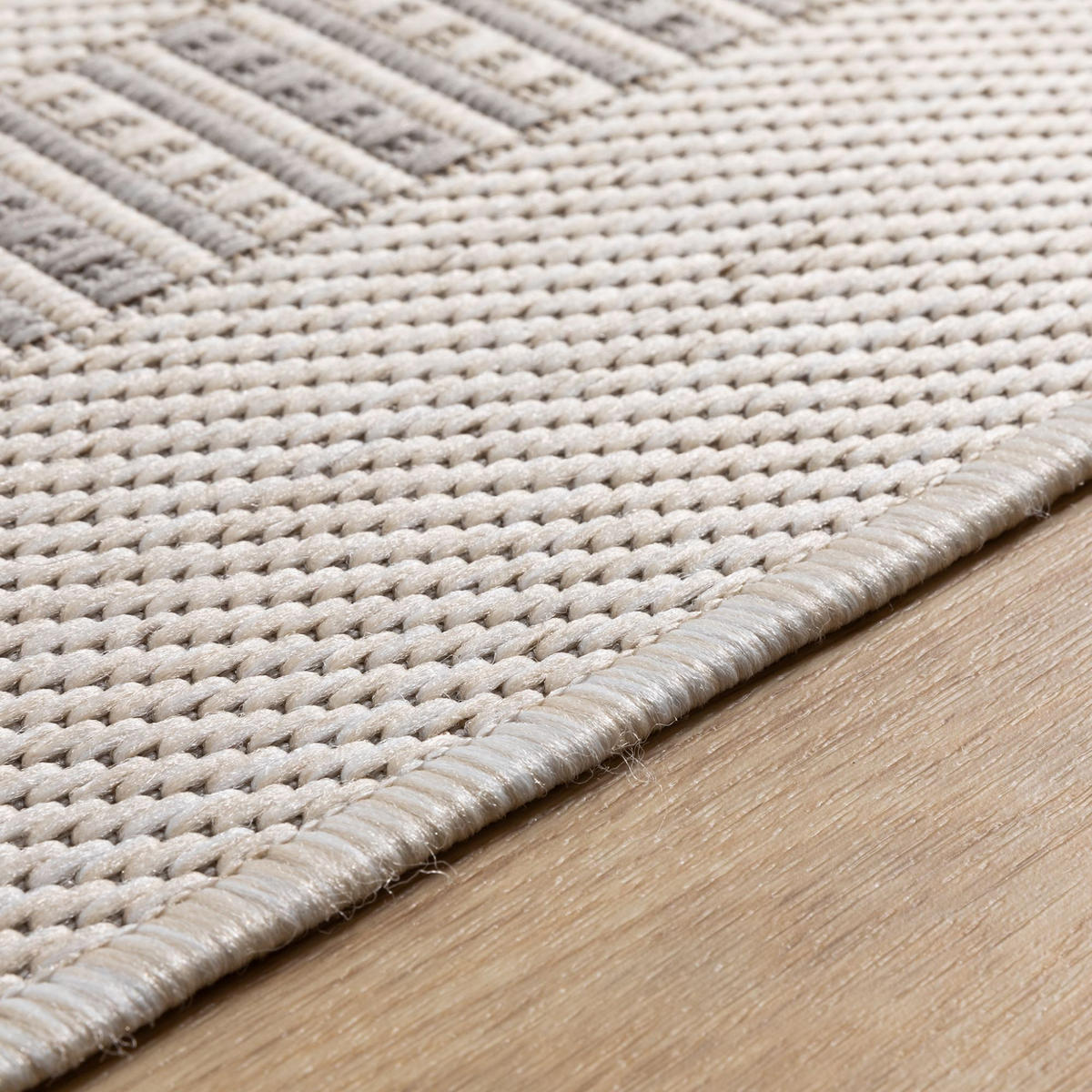 OUTDOORTEPPICH 120/170 cm Bergen Bordüre - Grau, Textil (120/170cm) - Steffensmeier