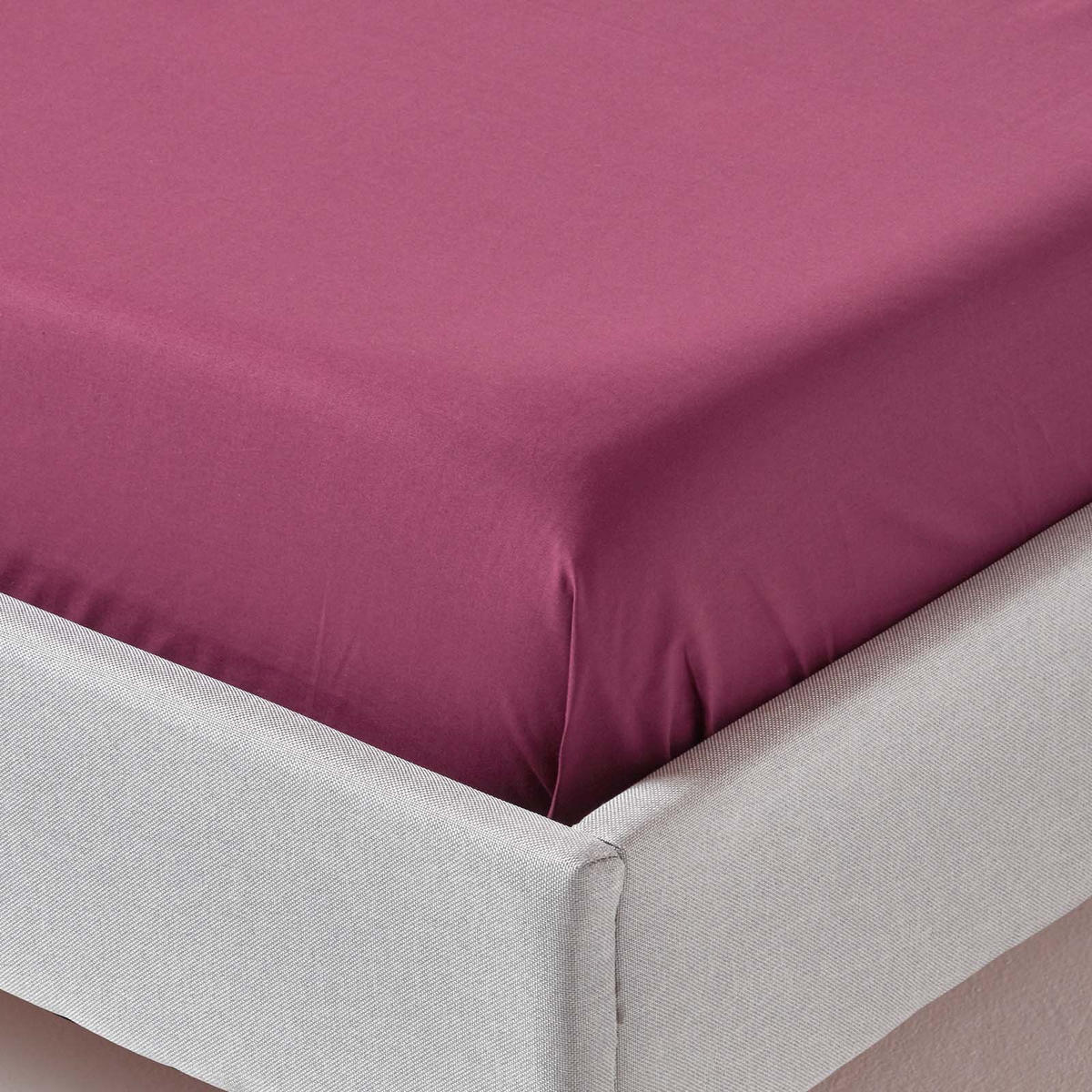 BETTLAKEN ohne Gummizug, Ägyptische Baumwolle, Fadendichte 200 - Beere, Textil (275/275cm) - Homescapes