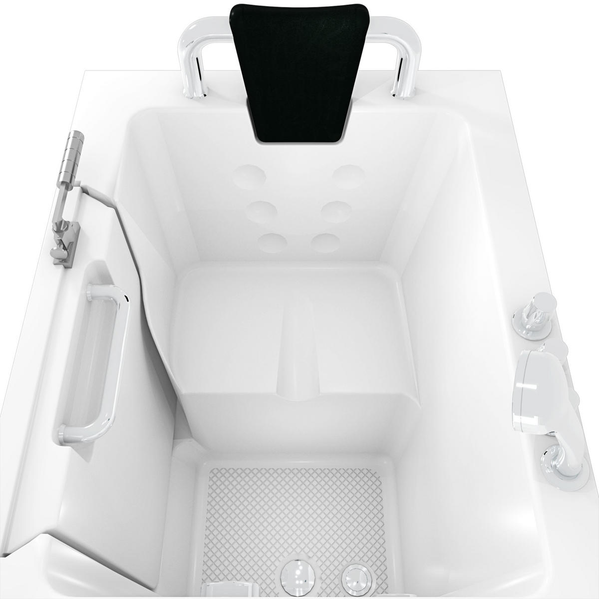 SENIOREN Sitzwanne Badewanne mit Tür S02-B-L 100x78 cm - Weiß, Glas/Kunststoff (78/113/100cm) - AcquaVapore by Sandra Jentho