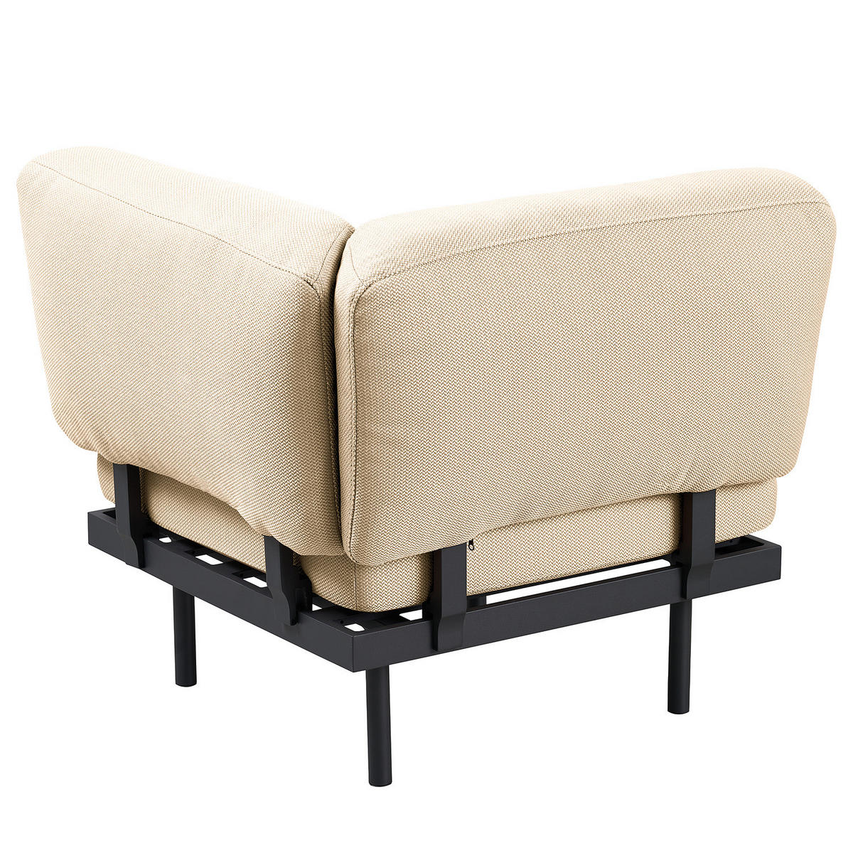 OUTDOOR-ECKELEMENT - Beige, Textil/Metall (84/83/84cm) - home24