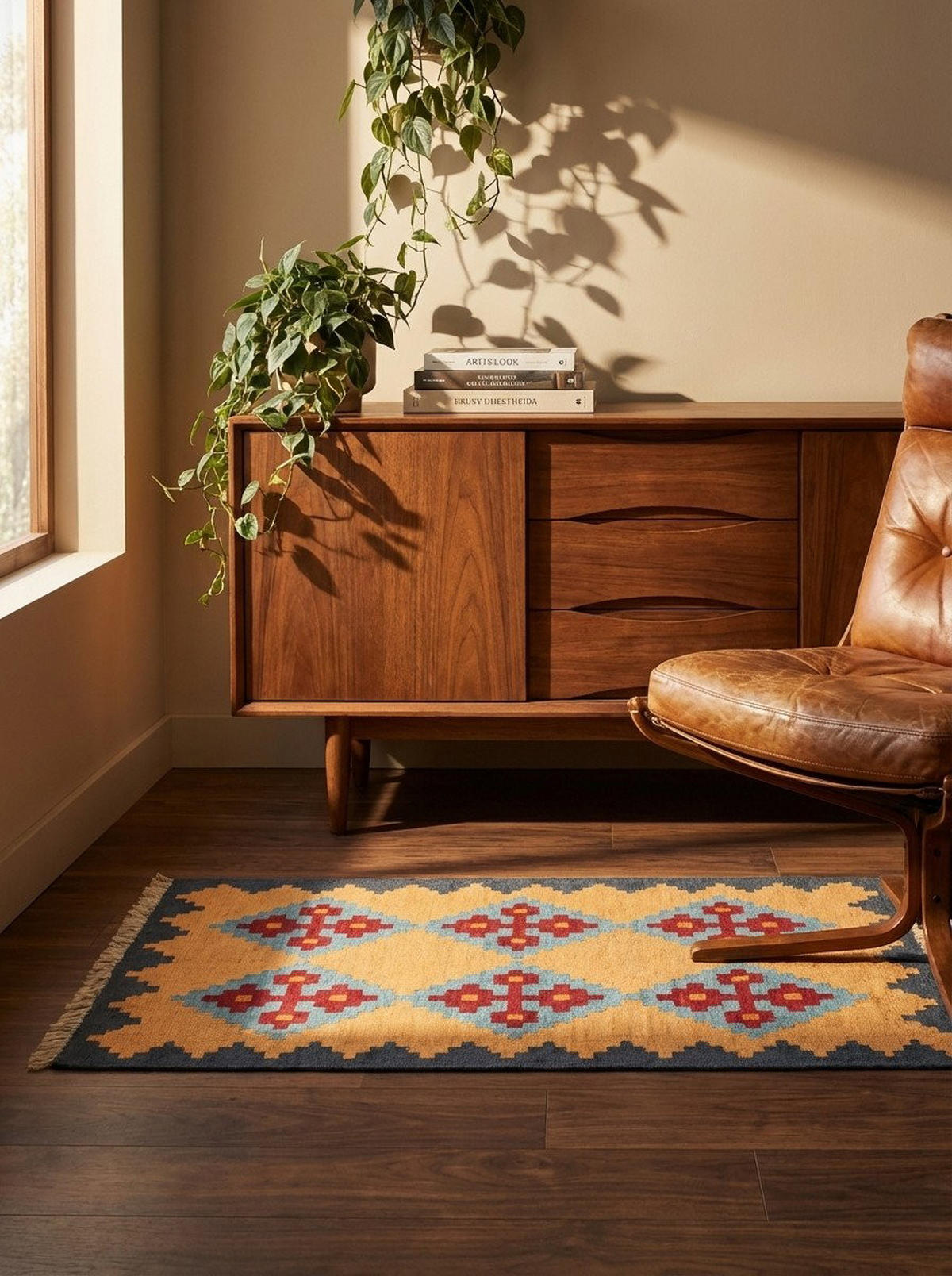 HANDWEBTEPPICH Kelim Gashgai Gelb 97/60 cm Schurwolle - Gelb, Textil (60/97cm) - Looma