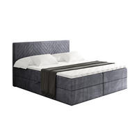 BOXBETT mit Matratze H3 und Lattenrost - VEXA - 120x200 - Dunkelgrau Casablanca - Dunkelgrau, Holzwerkstoff/Kunststoff (120/200cm) - ALTDECOR