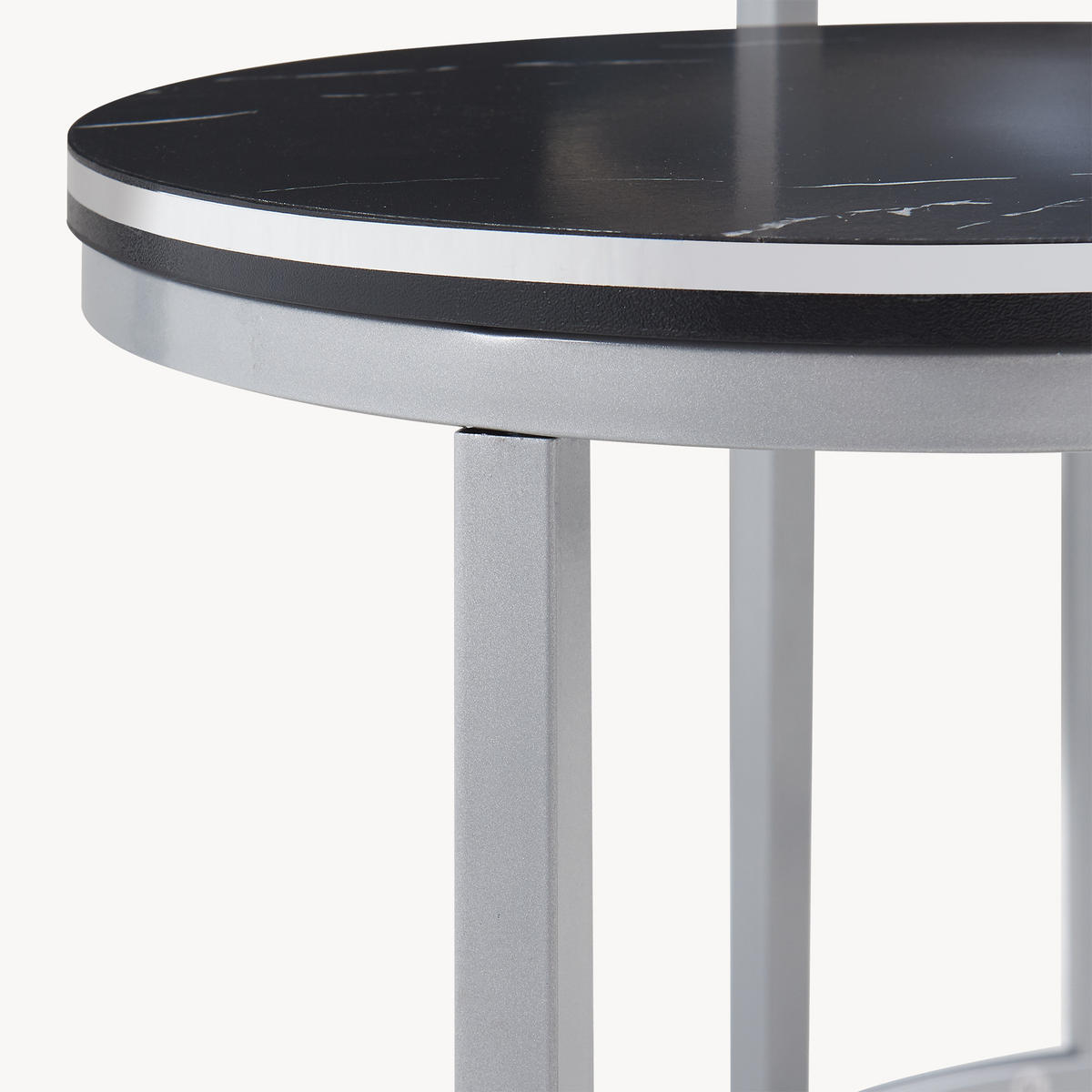 SATZTISCH Bornholm 50/50/55 - Schwarz, Holzwerkstoff (50/50/55cm) - [en.casa]