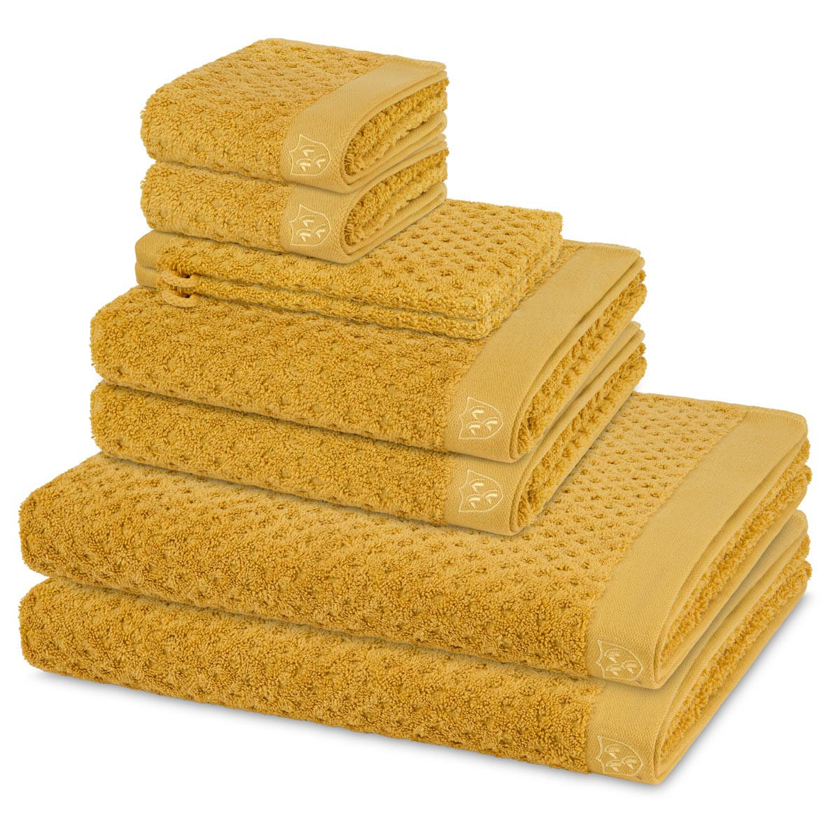 FROTTIERSET Harmony 8-teilig - Gelb, Textil (50/100cm) - Ross