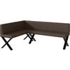ECKBANK PETER_X - Braun, Leder (142/196cm) - Meblini