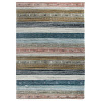 WOLLTEPPICH Nebraska Streifen Design 140x200 cm - Multicolor, Textil (140/200cm) - THEKO