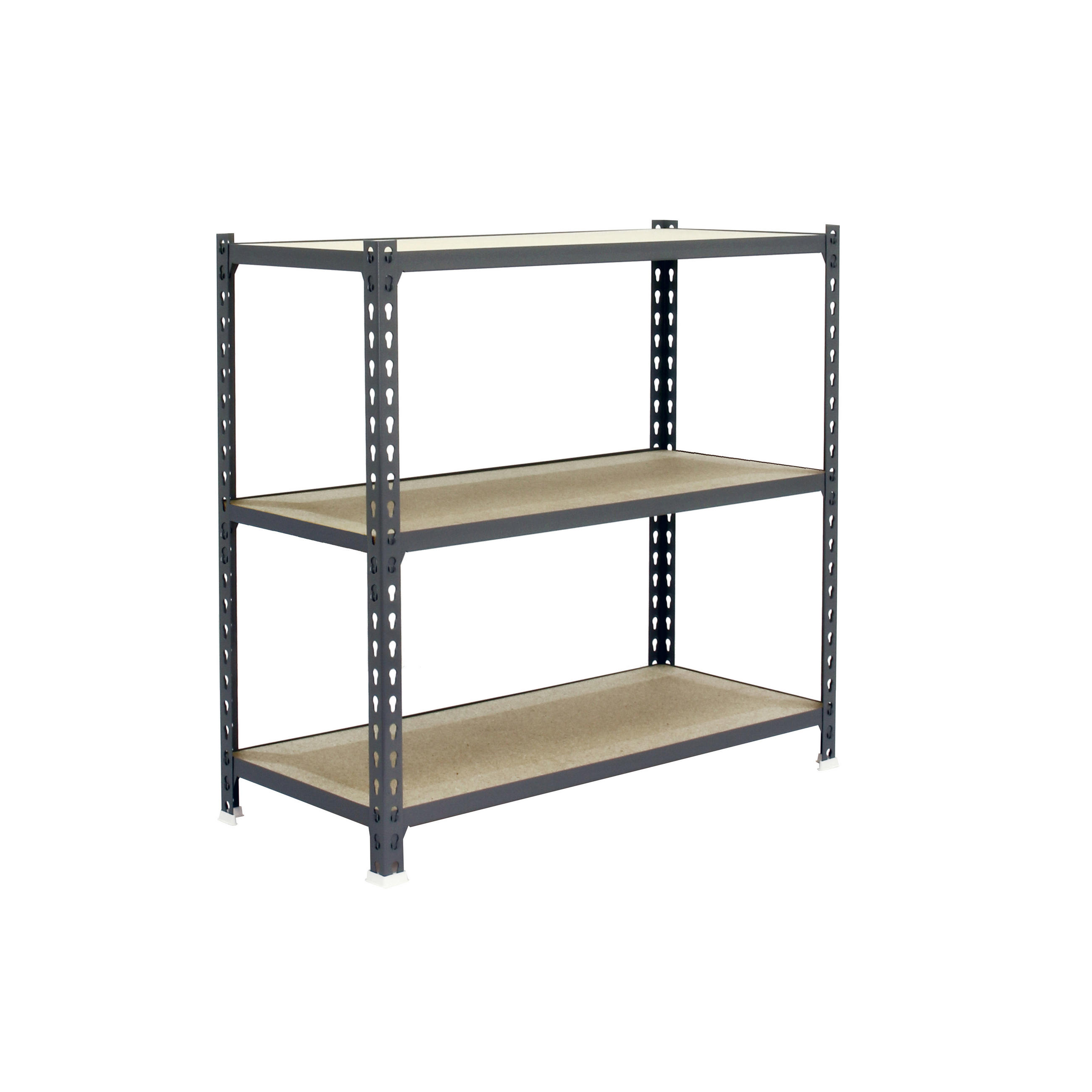 SCHWERLASTREGAL Baby Muli HxBxT 90 x 120 x 50 cm 3 Fachböden Fachlast 200 kg Grau - Grau, Metall (120/90/50cm) - PROREGAL
