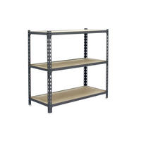 SCHWERLASTREGAL Baby Muli HxBxT 90 x 120 x 40 cm 3 Fachböden Fachlast 200 kg Grau - Grau, Metall (120/90/40cm) - PROREGAL