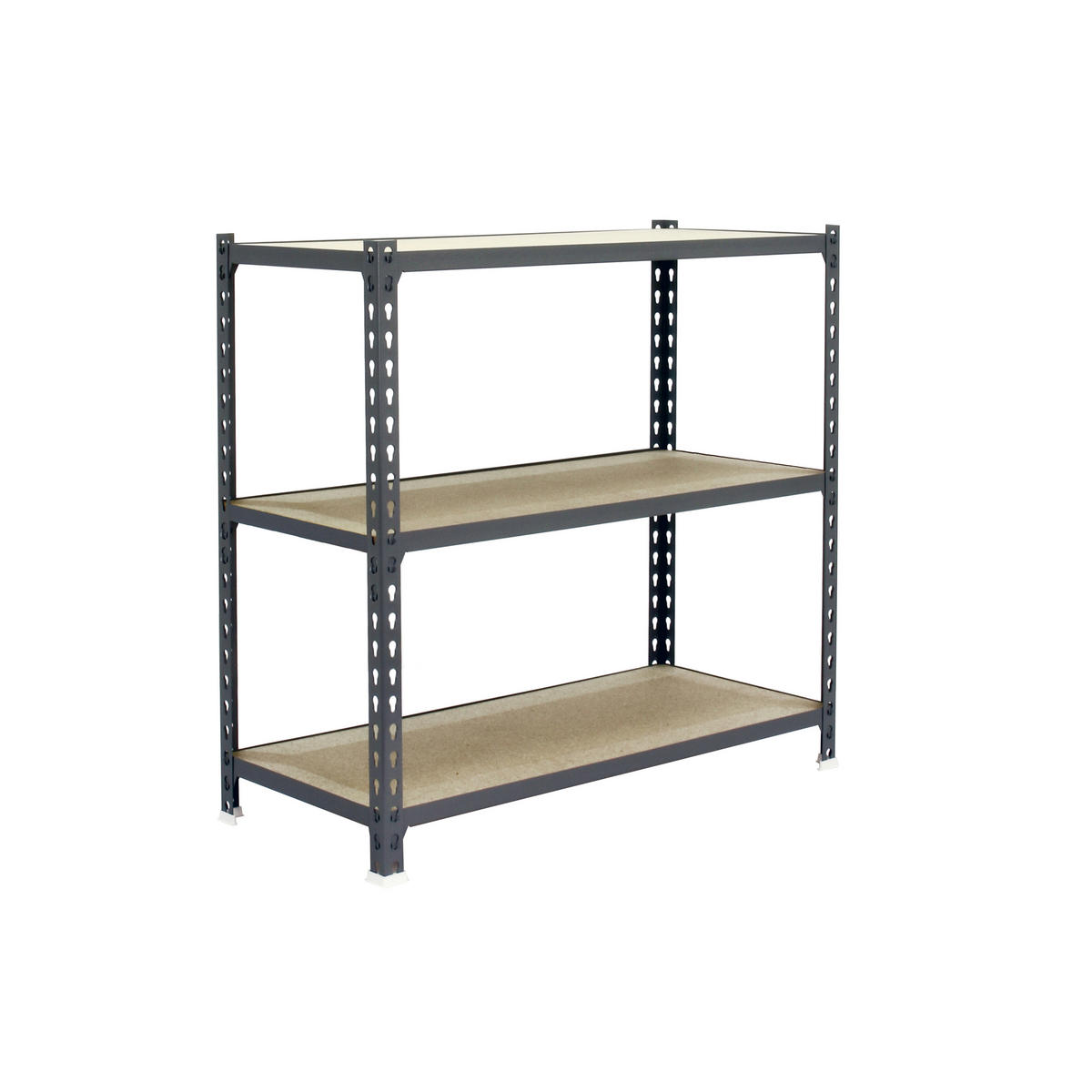 SCHWERLASTREGAL Baby Muli HxBxT 90 x 120 x 40 cm 3 Fachböden Fachlast 200 kg Grau - Grau, Metall (120/90/40cm) - PROREGAL