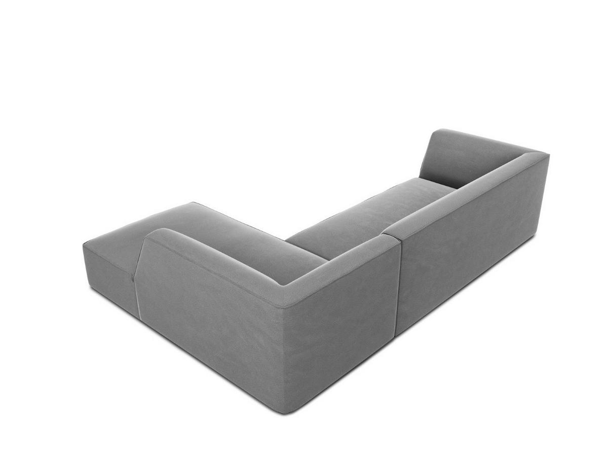 ECKSOFA rechts Ruby aus Samt grau 4 Sitzplätze - Grau, Textil (180/273cm) - Micadoni