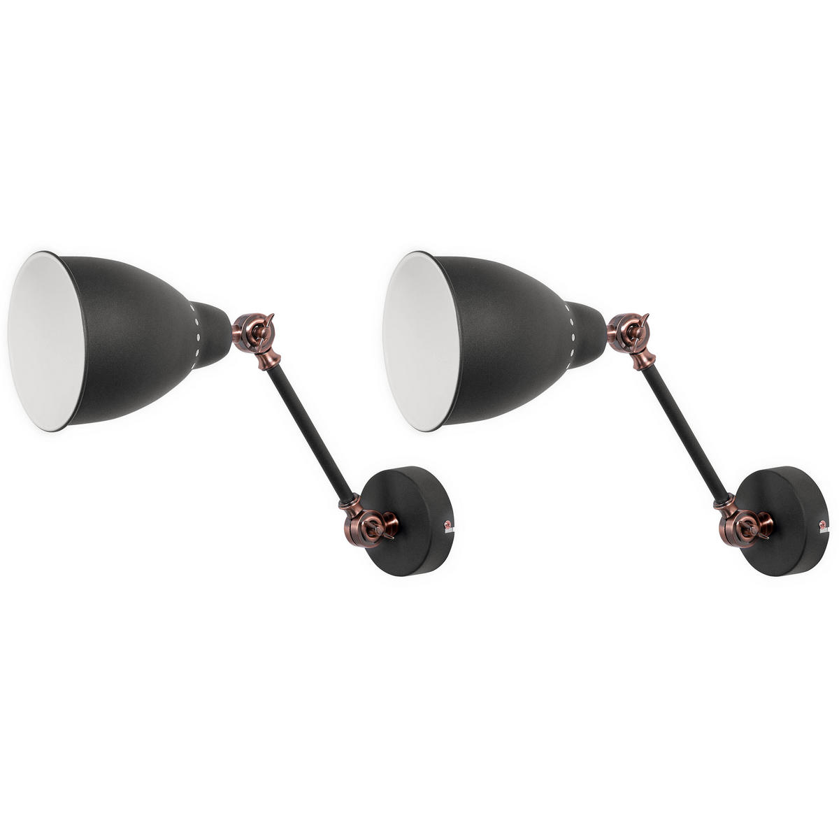 WANDLEUCHTE Mississippi 78/14/18-44 cm - Grau, Metall (14/23/49cm) - Beliani
