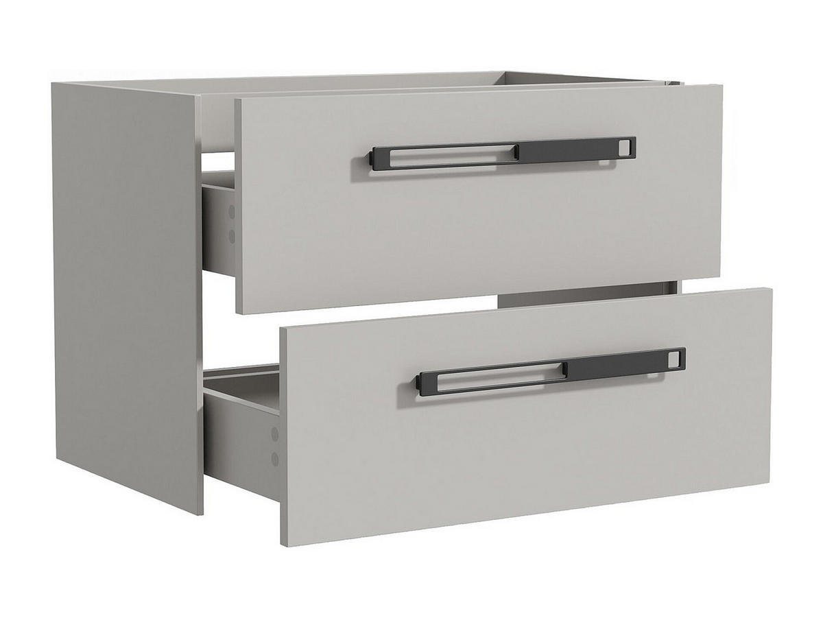 WASCHBECKENUNTERSCHRANK - 79.4cm x 45.5cm - MDF - grau - FELNA - Grau, Holz (79.4/55/45.5cm) - Vente-Unique