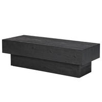 COUCHTISCH - Akazie massiv Schwarz - Schwarz/Akaziefarben, Holz (45/120/35cm) - home24