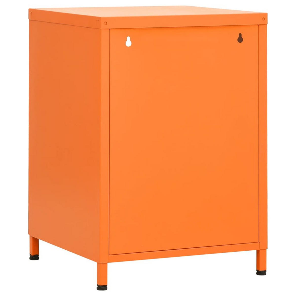 NACHTTISCH ORANGE 35X35X51 CM STAHL - Orange, Metall (35/51/35cm) - vidaXL