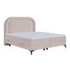 BOXBETT LOREO Hellbeige Chenille 140x200 cm - Ecru/Schwarz, Holz/Textil (140/200cm) - Selsey