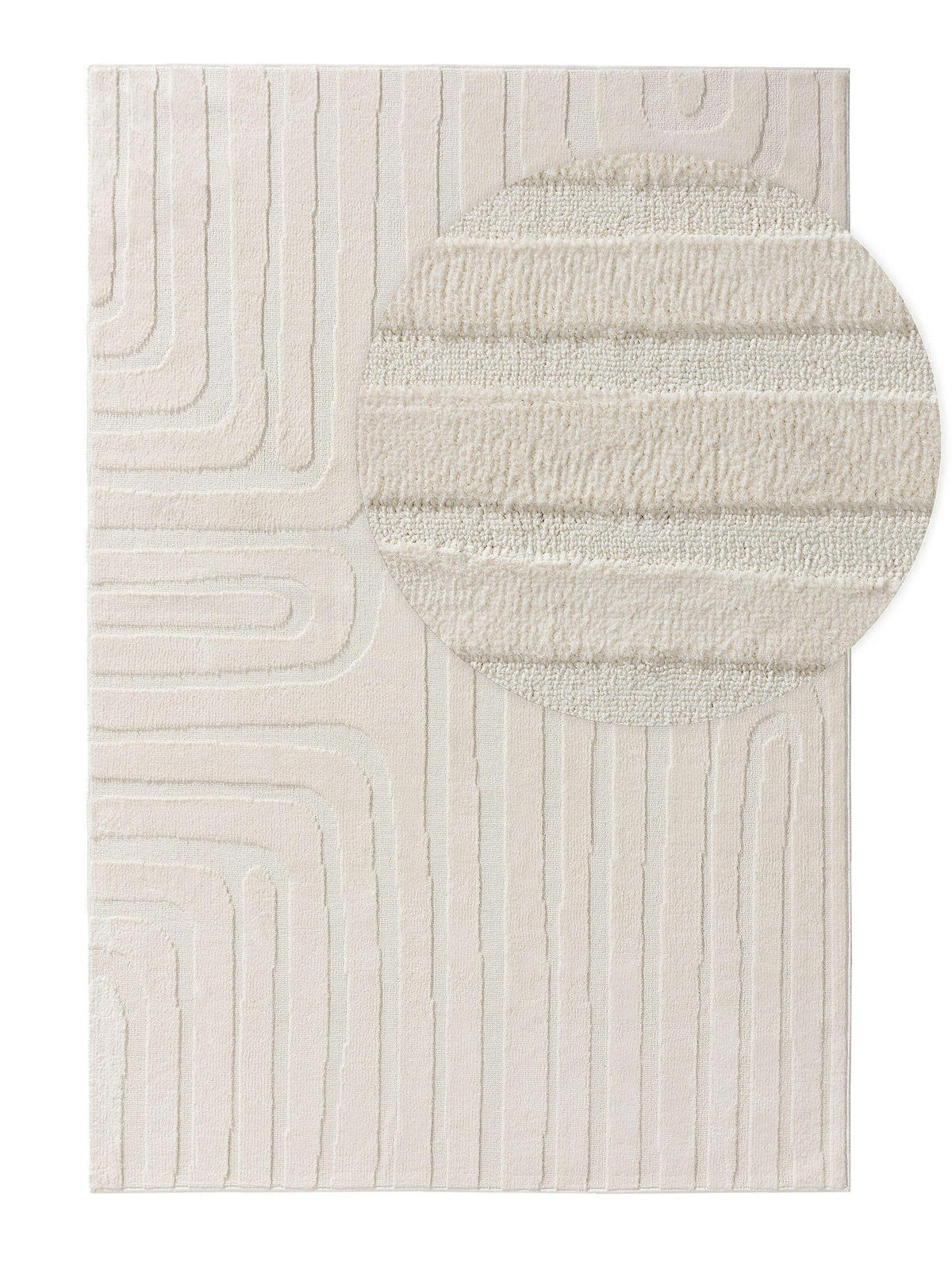 TEPPICH Paloma Cream 160x230 cm - Creme, Textil (160/230cm) - benuta Pop