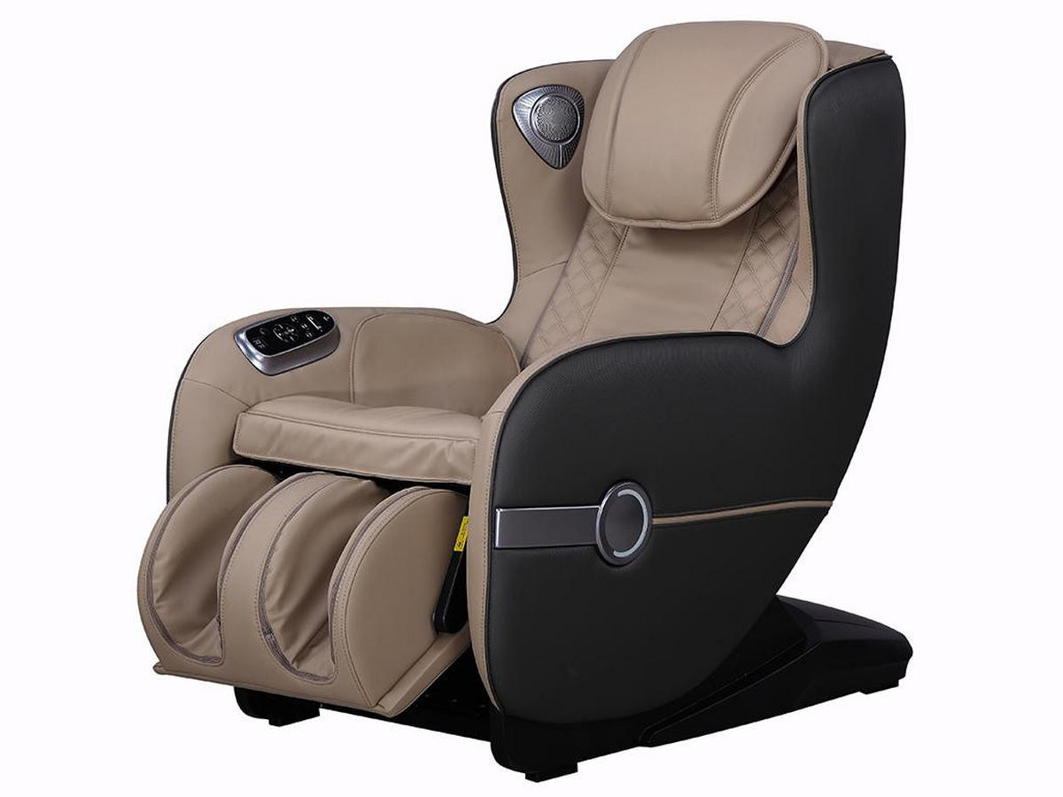 MASSAGESESSEL mit LEDs & Bluetooth - Kunstleder - Beige - KASOU - Braun, Leder (68/99/104cm) - Vente-Unique