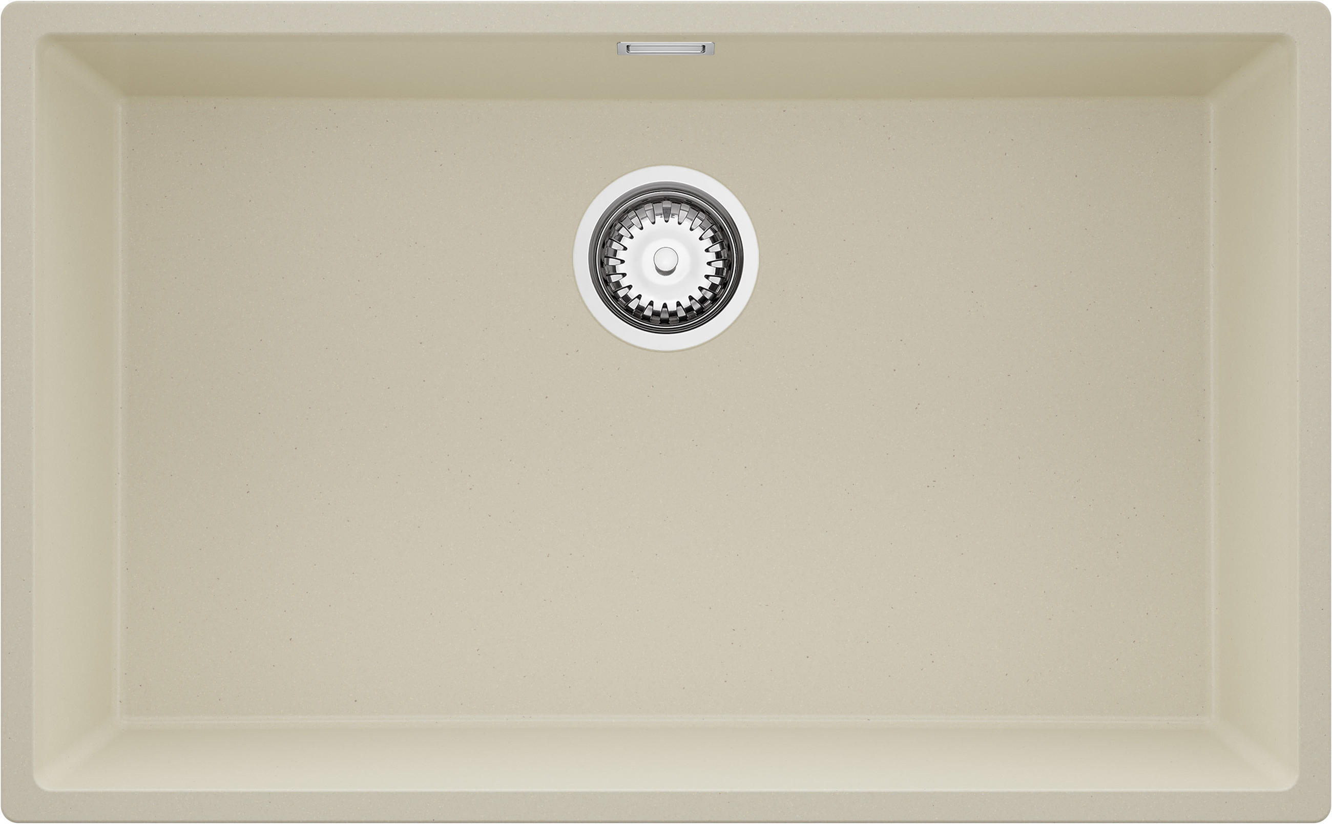 UNTERBAUSPÜLE GRANIT London, 2-er set Beige 76/47 cm 1 Becken + Ablauf-Set ab 80er Unterschrank - Chromfarben/Beige, Kunststoff (76/20/47cm) - Primagran