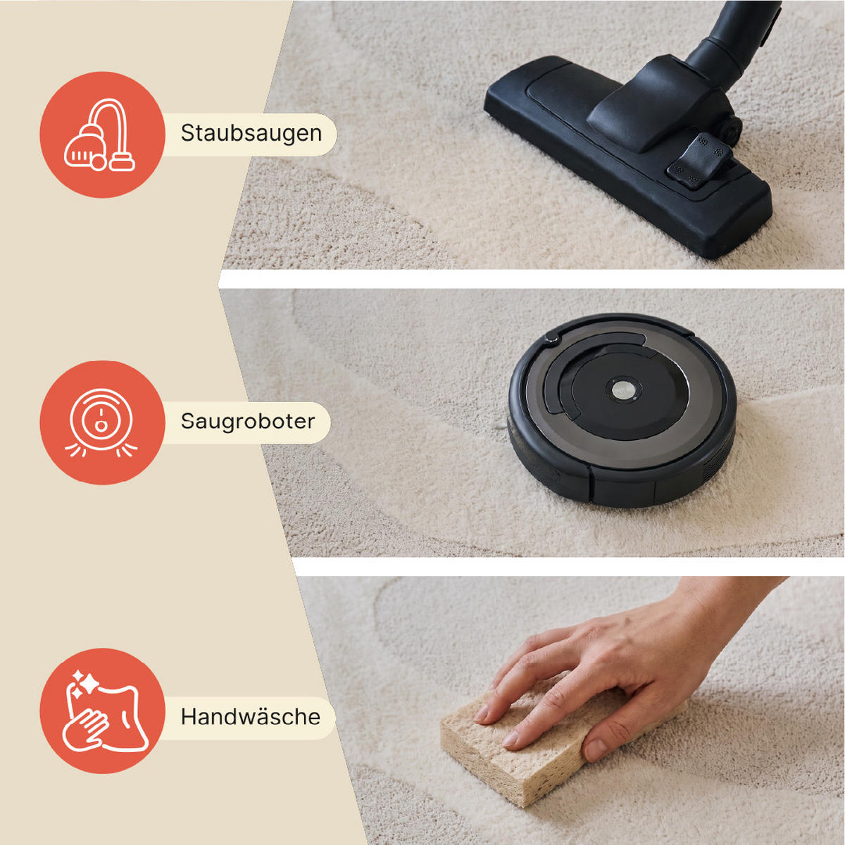 TEPPICH TERRA Creme 300/400 cm - Creme, Textil (300/400cm) - Tapiso