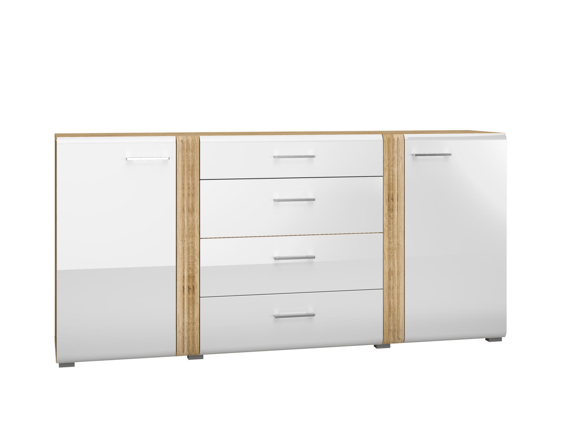 SIDEBOARD ADAGIO Weiß 190x42x90 cm - Weiß, Holzwerkstoff (190/90/42cm) - FURNLUX