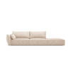 RECHTES-SOFA Kaelle aus Chenille-Stoff beige 4 Sitzplätze - Beige, Textil (110/85/264cm) - Micadoni