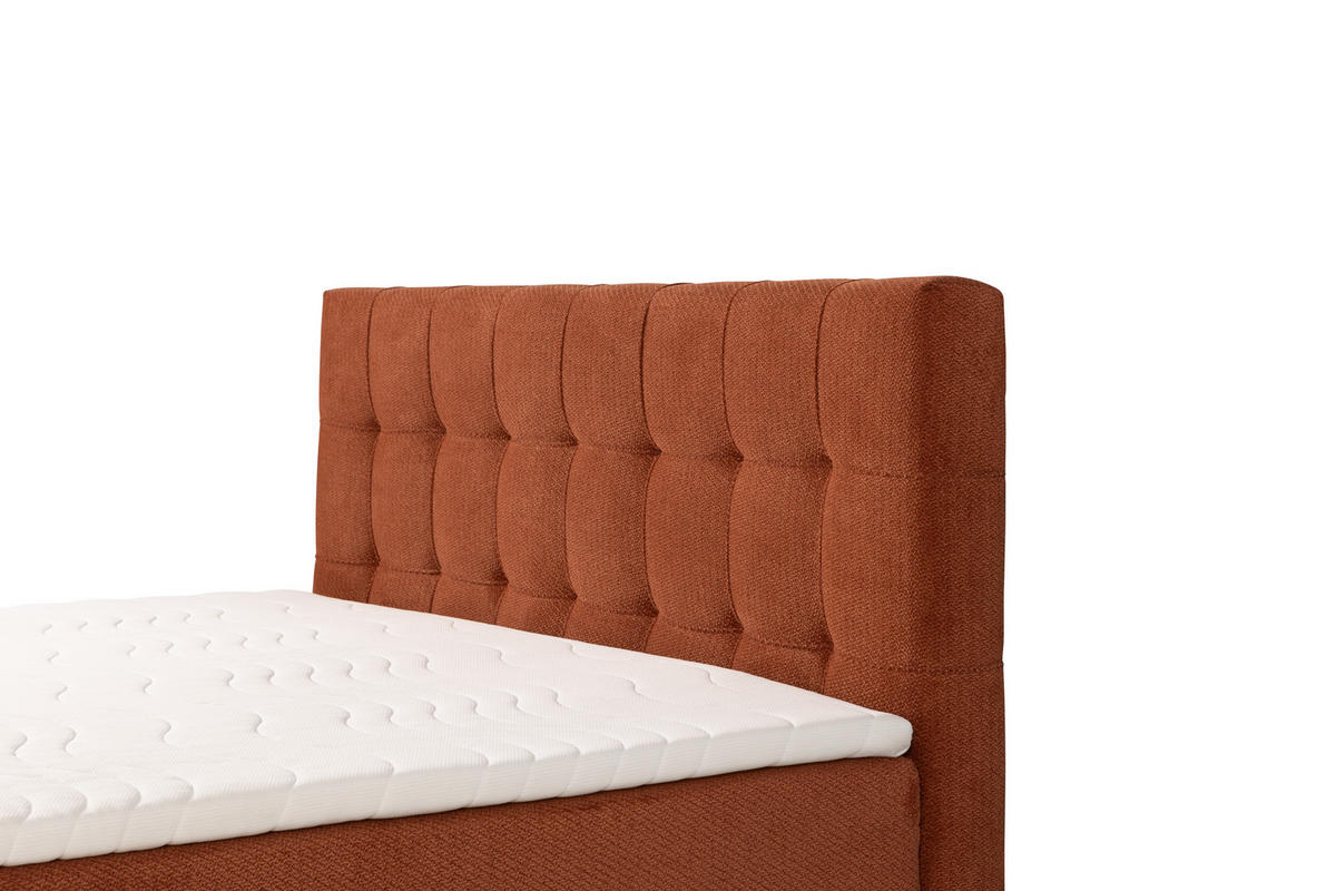 BOXSPRINGBETT IMPERIAL mit Topper und Bettkasten, Terracotta, 160x200 cm - Terracotta, Textil (160/200cm) - KS Home Concept