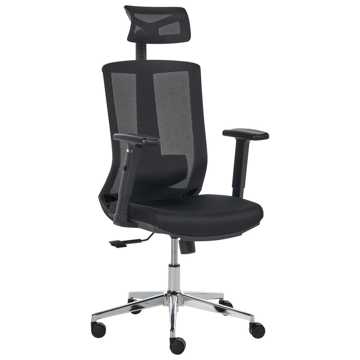 KANCELÁŘSKÁ ŽIDLE Látka Černá Enso - černá, textil (66/123/66cm) - Beliani
