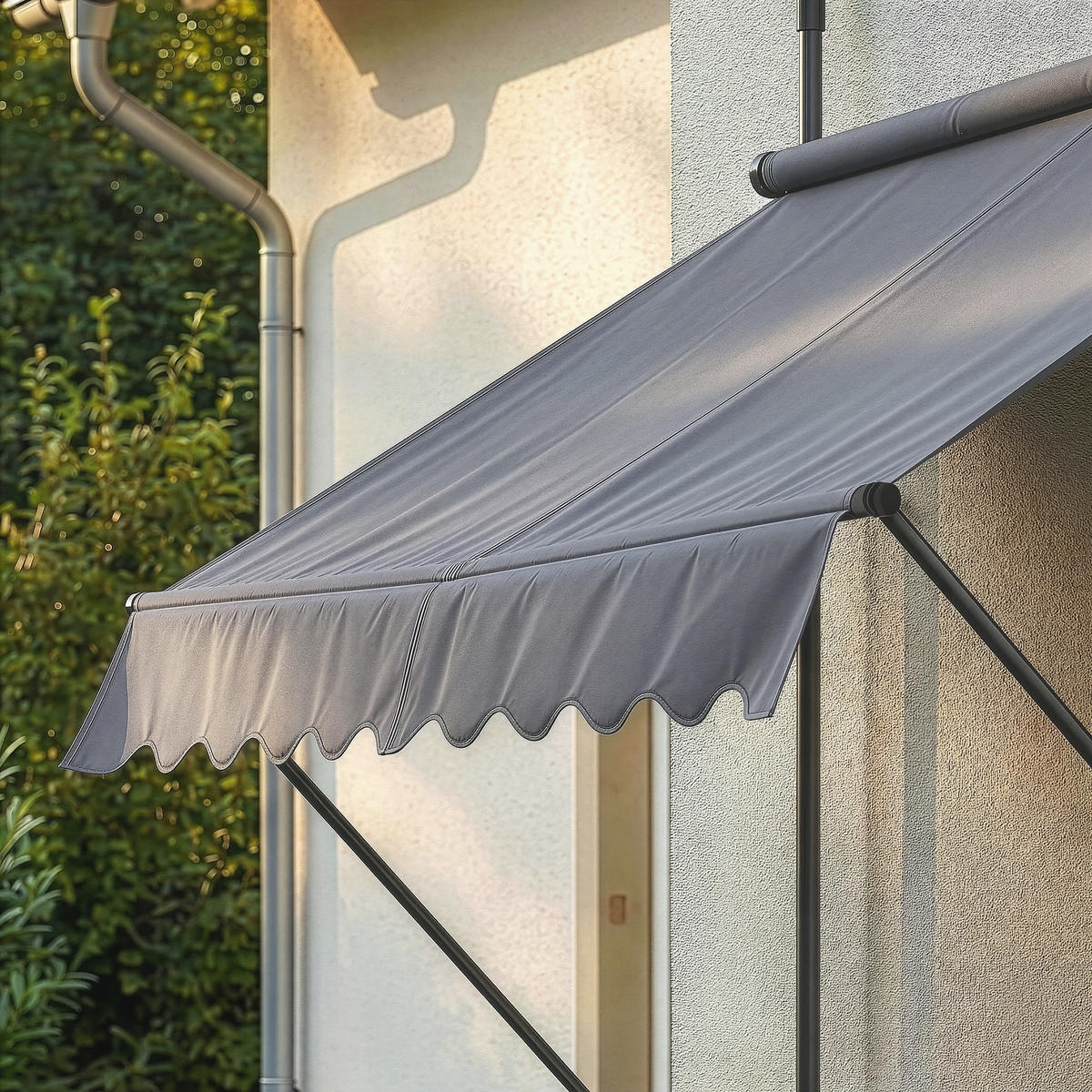 KLEMMMARKISE Stem - Hellgrau, Textil/Metall (200/309/120cm) - pro.tec