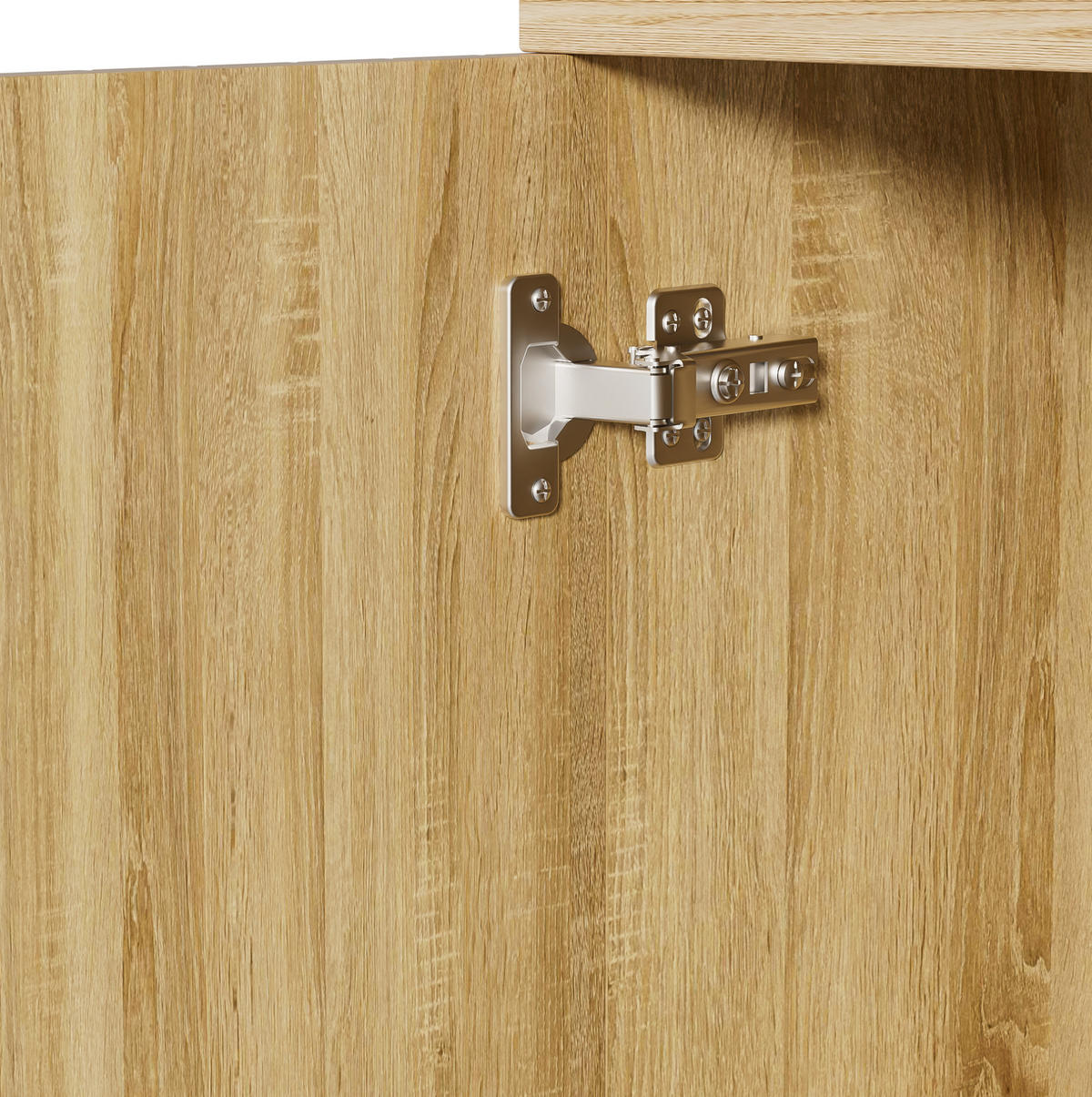 SIDEBOARD aus Holzwerkstoff 160x36x94 cm Holzfarbe mit 4 Türen und 4 Schubladen, vielseitiger Stauraum - Eichefarben, Holzwerkstoff (160/94/36cm) - Modfu