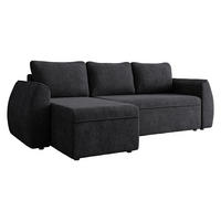 ECKSCHLAFSOFA Darlan - Anthrazit/Schwarz, Holz/Kunststoff (245/143cm) - MIRJAN24