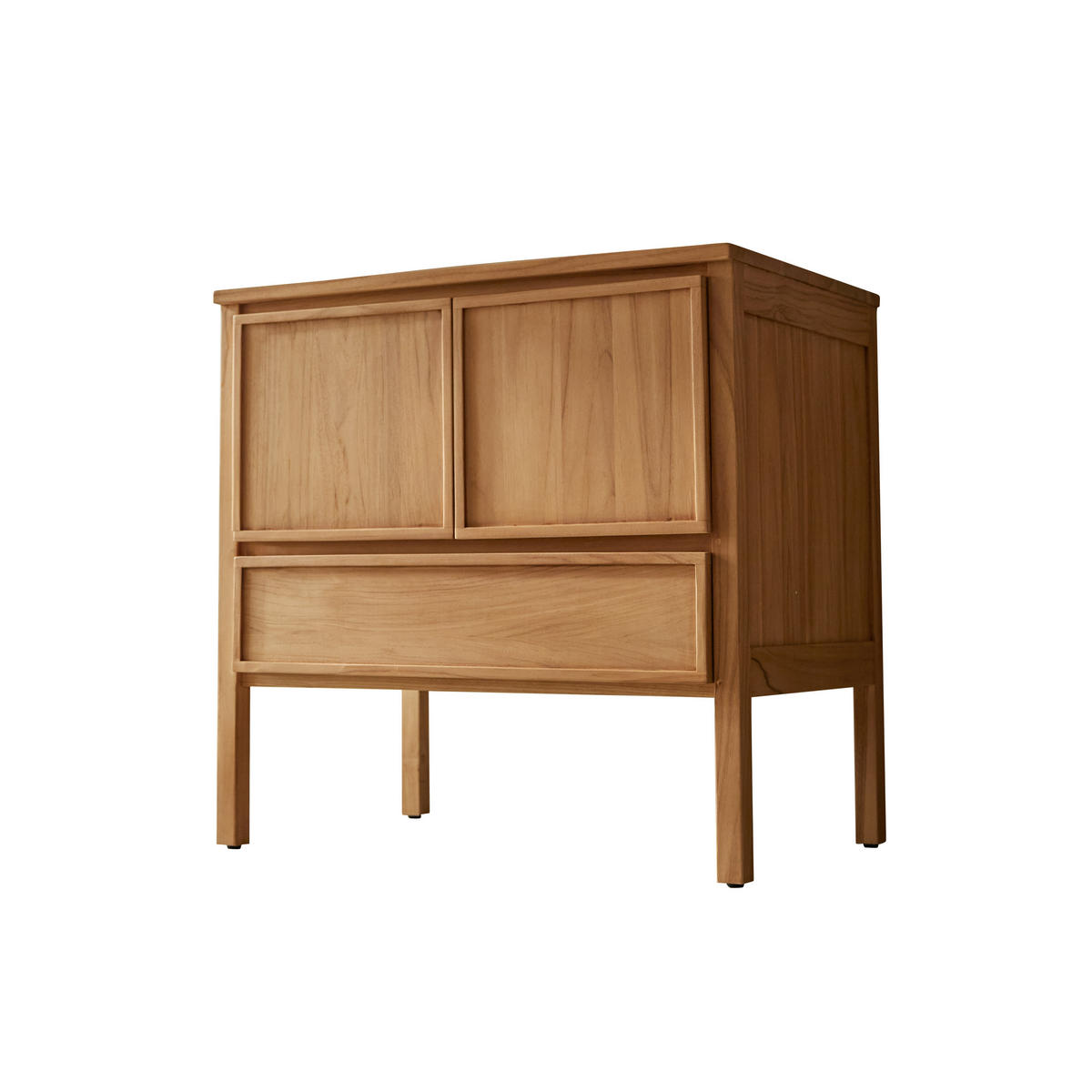 WASCHTISCHUNTERSCHRANK Jane Natur aus Teak - Naturfarben, Holz (80/79/54cm) - Tikamoon