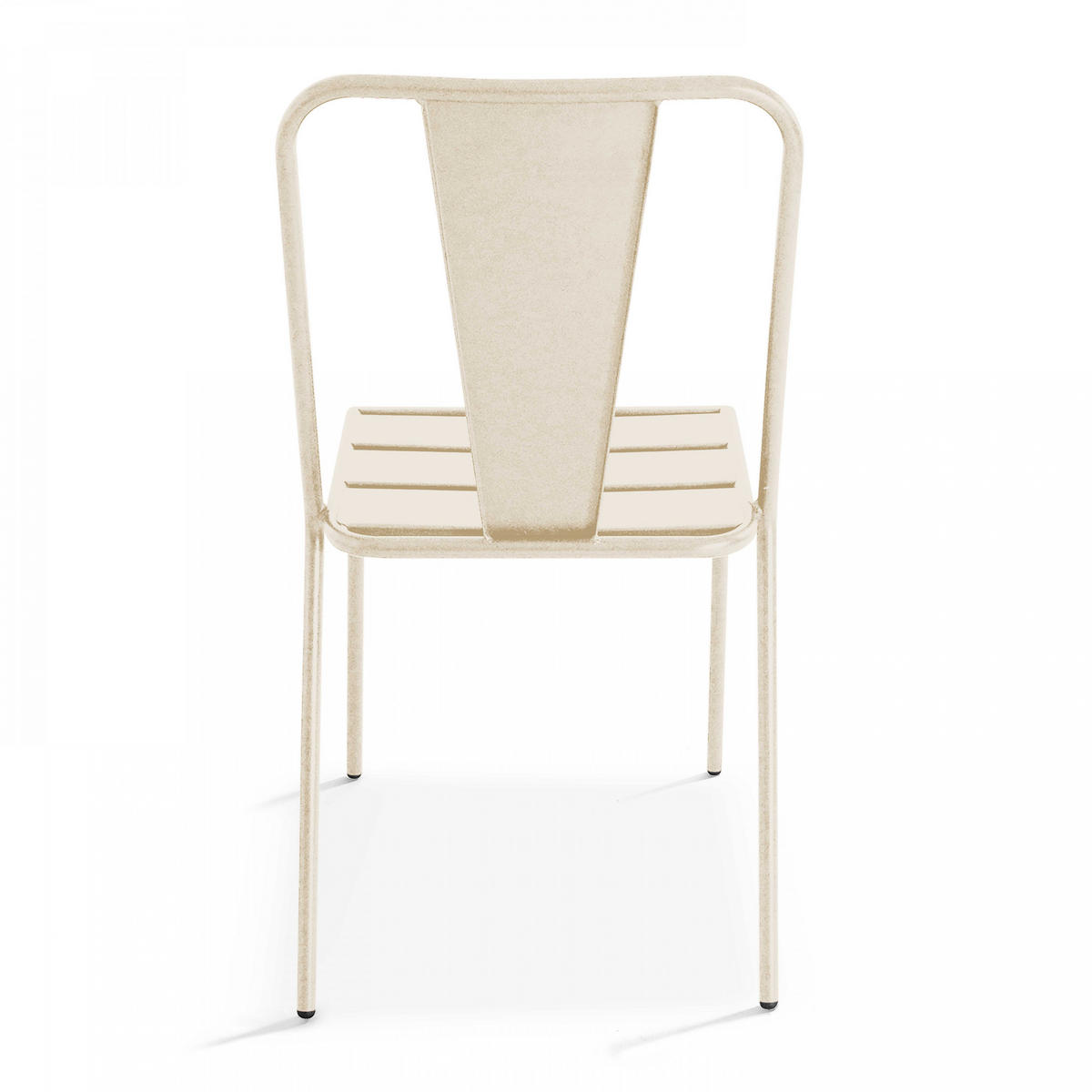 GARTENSTUHL, Elfenbeinfarbe - Beige, Metall (51/83/54cm) - Oviala