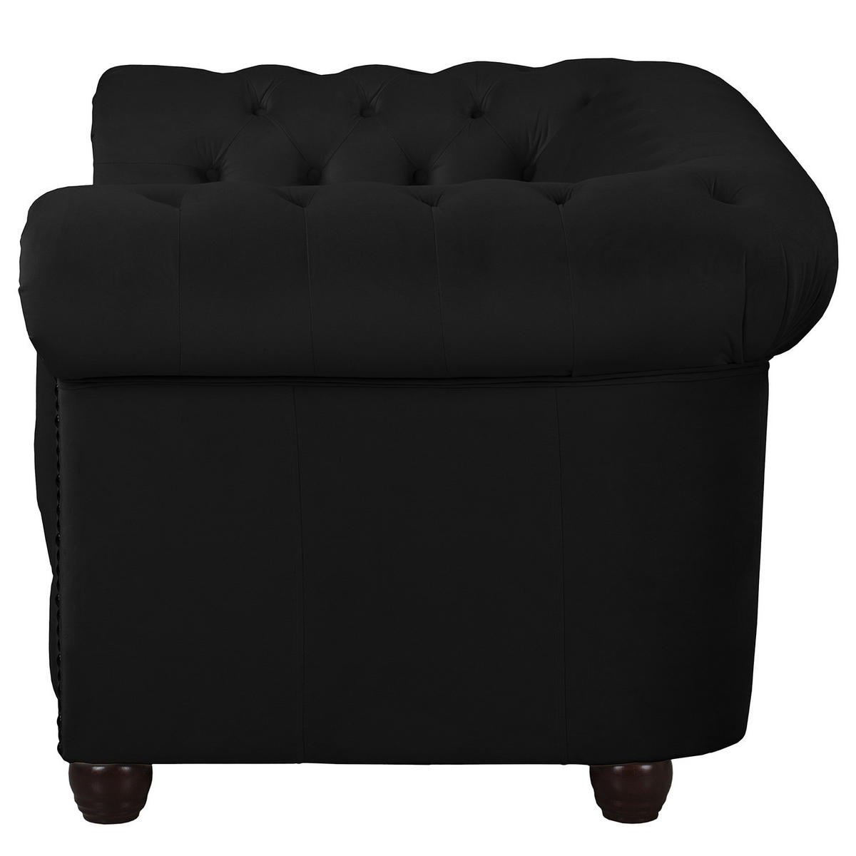 2-SITZER SOFA - Buchefarben/Schwarz, Buchenholz/Textil (148/72/86cm) - home24