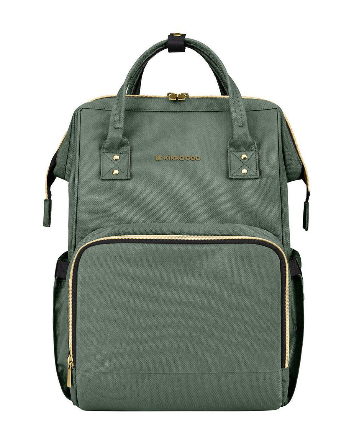 WICKELTASCHE Siena tannengrün Wickelunterlage, Thermo-Flaschenfächer, wasserabweisende Tasche - Schwarz, Textil (21/42/27cm) - Kikka boo