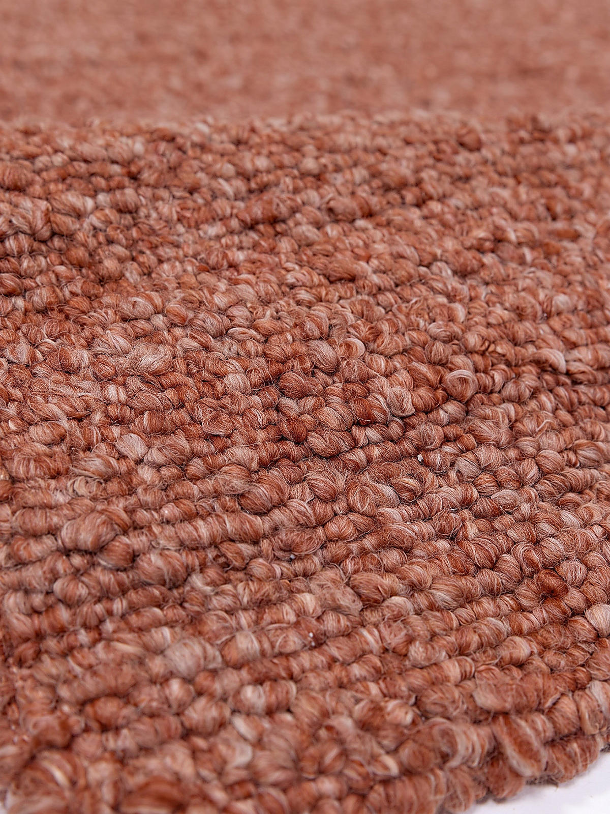TEPPICH Kurzflor, handgewebt, GLAVEN, in Terrakotta, Bouclé-Struktur, 120 x 170 cm - Orange, Textil (120/170cm) - KADIMA DESIGN