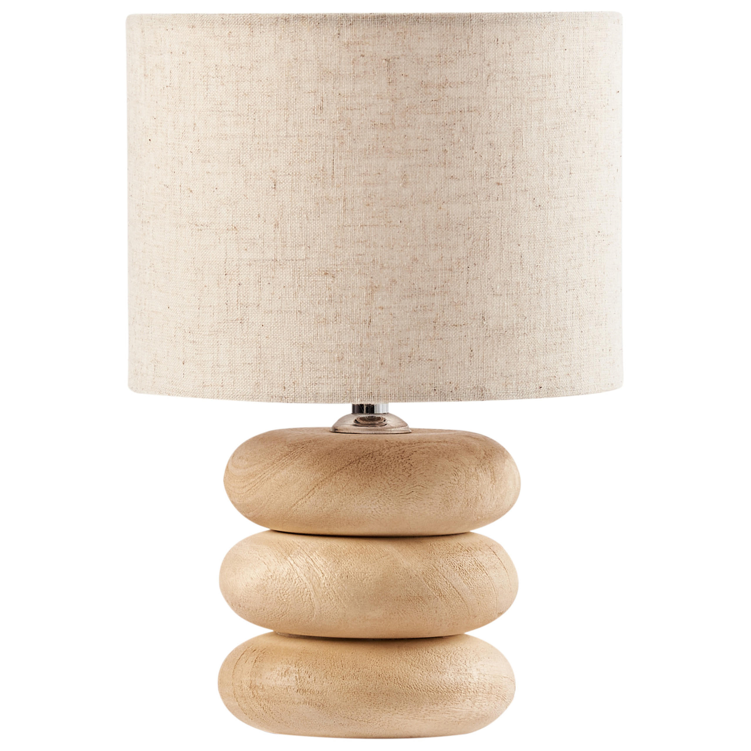 TISCHLAMPE Braun Betwa - Hellbraun/Beige, Holz (20/20/30cm) - Beliani